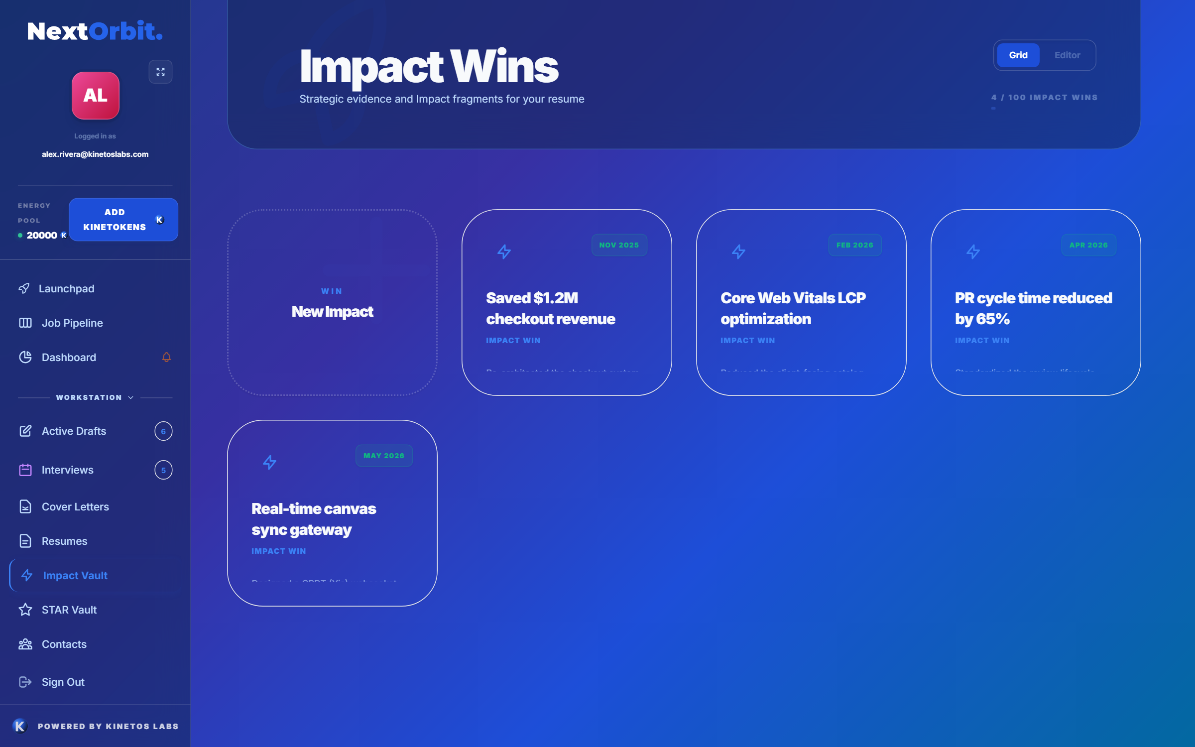 NextOrbit Impact Wins evidence vault.